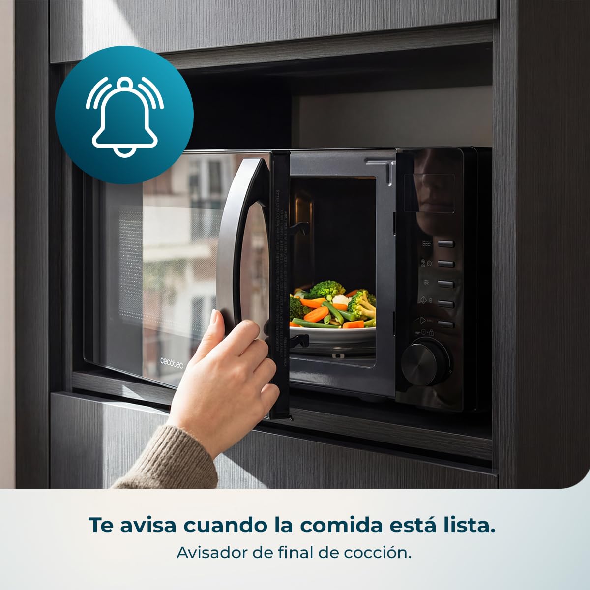 Cecotec Microondas con Grill Proclean 5105 Black. 700W, 20L, Tecnología 3DWave, Grill, 5 Niveles Potencia, Temporizador 30 Min, Descongelación, Pantalla con Reloj, Gratinados Perfectos — view 8