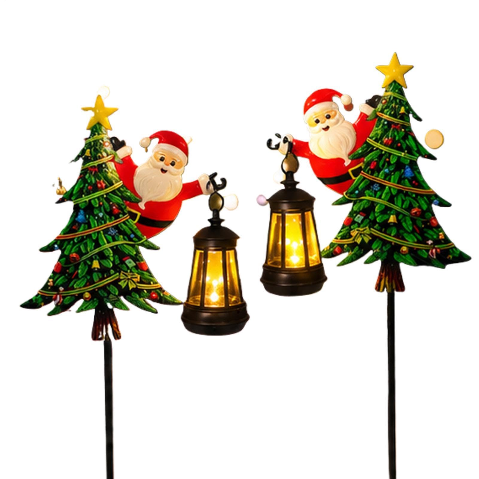 Luce solare sospesa di Babbo Natale – Decorazione esterna del giardino