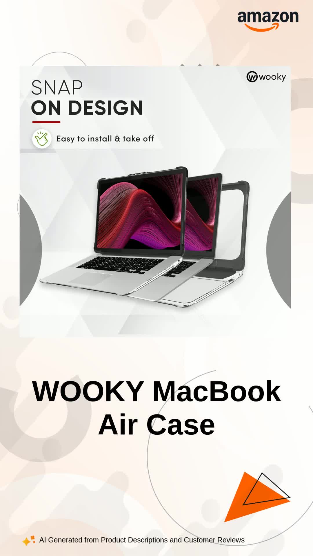 WOOKY MacBook Air M1 13.3 inch Shockproof 360 Degree PC + TPU
