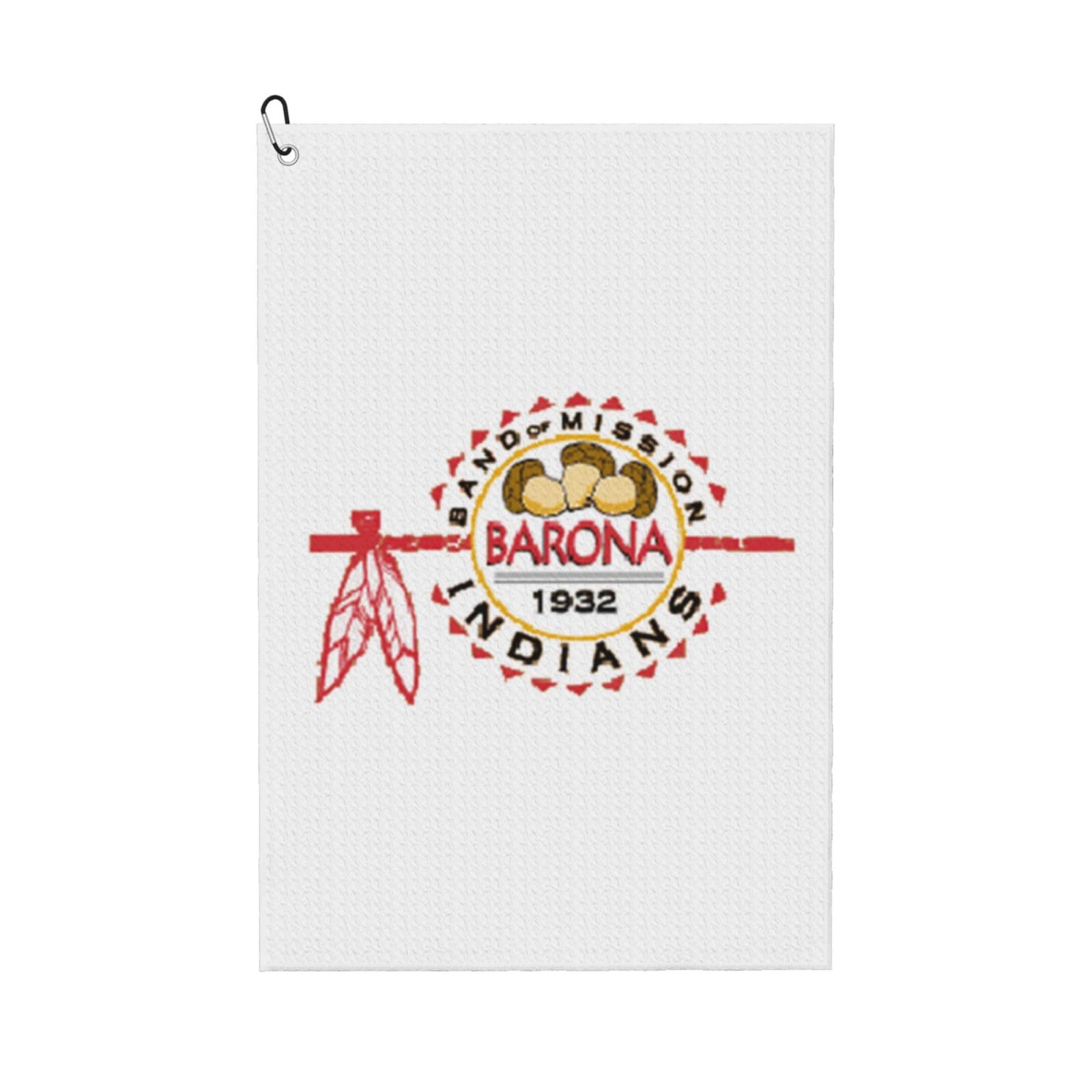 Bandera Ranxeria Barona Golf Towel 16 x 24 Inch Golf Towels for Golf Bags Polyester Golf Towel with Carabiner Clip Men and Women Golf Accessories