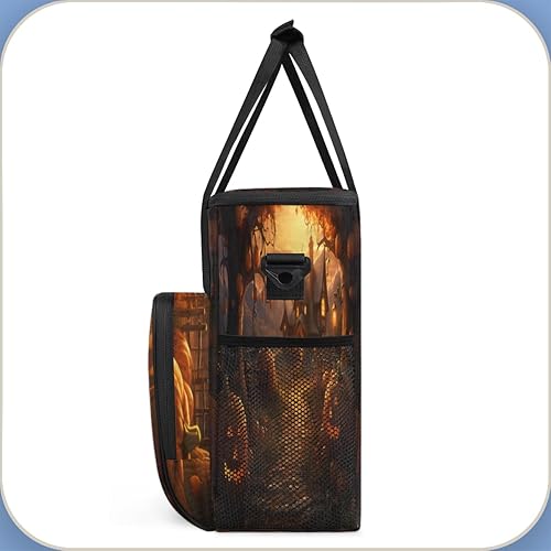 Miniatura 4 de Cafetera de calabazas de Halloween, bolsa de carrito, decoración de pintura de Halloween, bolsa de almacenamiento de transporte, bolsa de