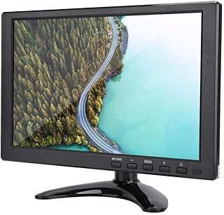 Wendry HD LCD Monitor,Universal 10.1in 1280x800 16:10 HD LCD Monitor Support HDMI/VGA/AV Input (100-240V),TFT LCD Screen,1080P HD Input,VGA+HDMI+BNC+AV+USB Interface(UK)