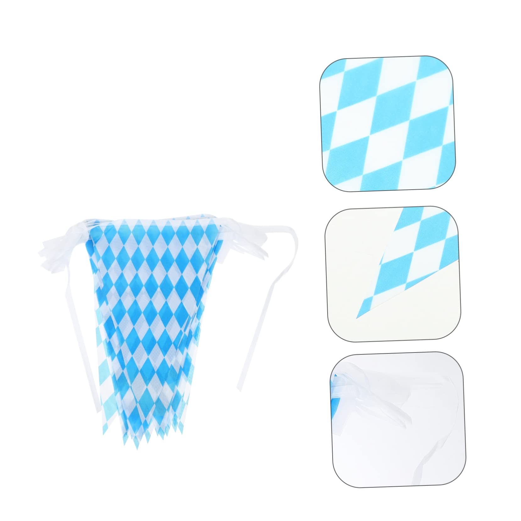 Happyyami 5 Sätze Oktoberfest Dekoration Bayerische Oktoberfestfahnen Bierfest-partybanner Oktoberfest-karo-wimpelgirlande Blau-weiße Karoflaggen Flagge Deutschland Gitter Polyester