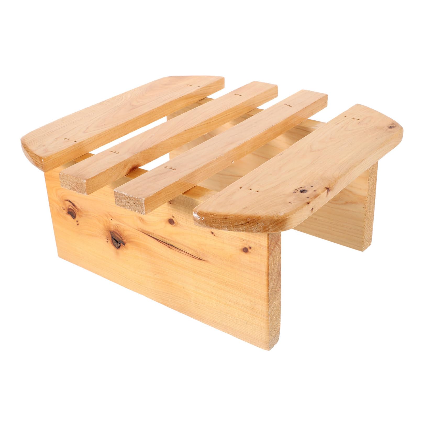 Gogogmee Round Foot Stool for Sauna and Foot Bath Wood Footrest Non-Slip Design Bathing Stool