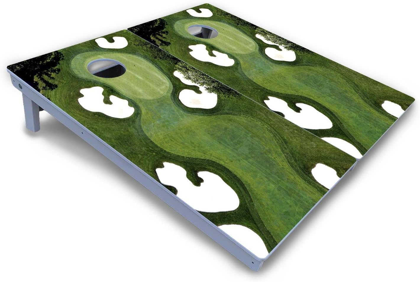 Cornhole Solutions All-Weather Cornhole Boards Set – Regulation 2x4 ft Boards with 8 Bags, UV Printed & UV Clear Coat, Reinforced Folding Legs, Premium Outdoor Game