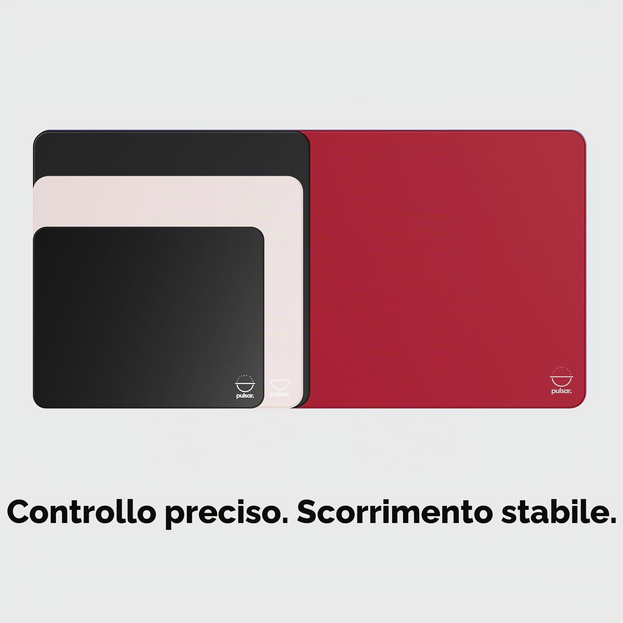 Pulsar Gaming Gears Saturn Pro Soft Tappetino Gaming, XL, Radiant Ruby | Precise Control Surface, Stable Glide, Frenata bilanciata, Smooth Tracking, Stable Aim, Controlled Response