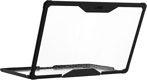Miniatura 2 de UAG - Funda protectora para MacBook Air de 15 pulgadas 2023 M2 A2941 Plyo IceNegro, translúcida transparente y resistente con agarre táctil URBAN