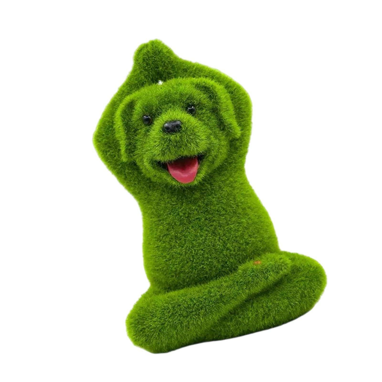Piceioep Adorable Yoga Pose Dog Figurine Handcrafted Resin Art Decoration for Landscape Gardens Home Space Backyard Decoration Resin Animal Figurine
