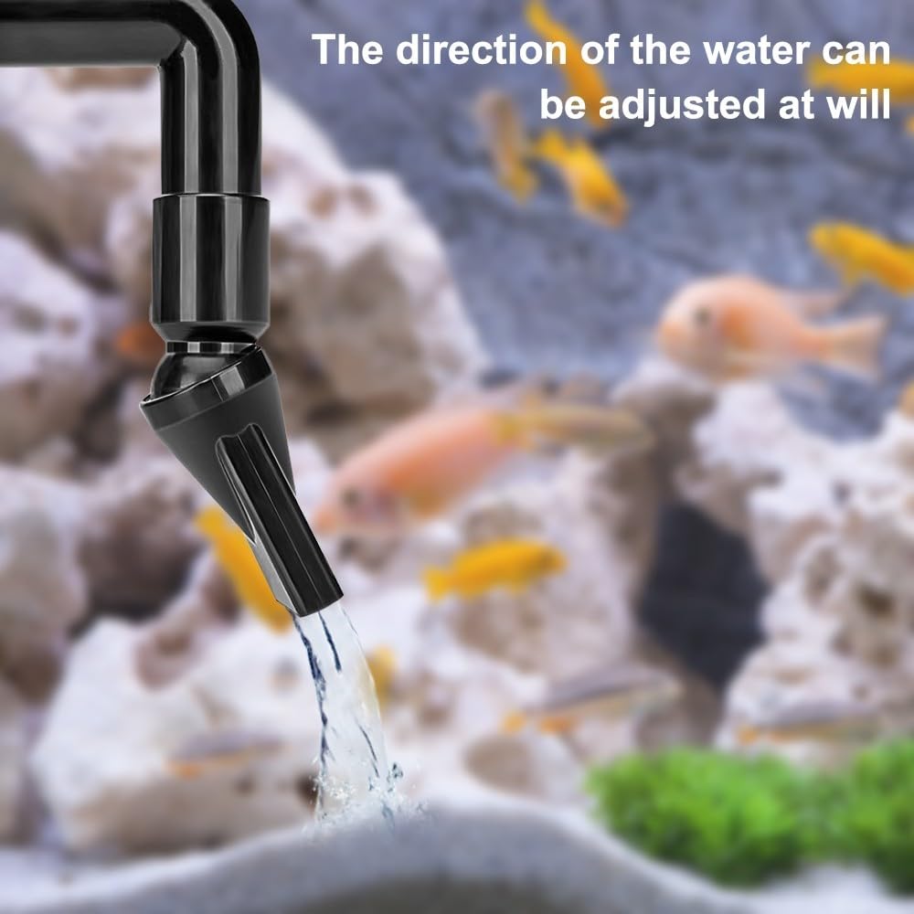 DONGKER Ugello a Becco Anatra per Acquario,3 Pezzi Adattatore Rotante a 360 ° per Tubo Uscita Acqua da Acquari