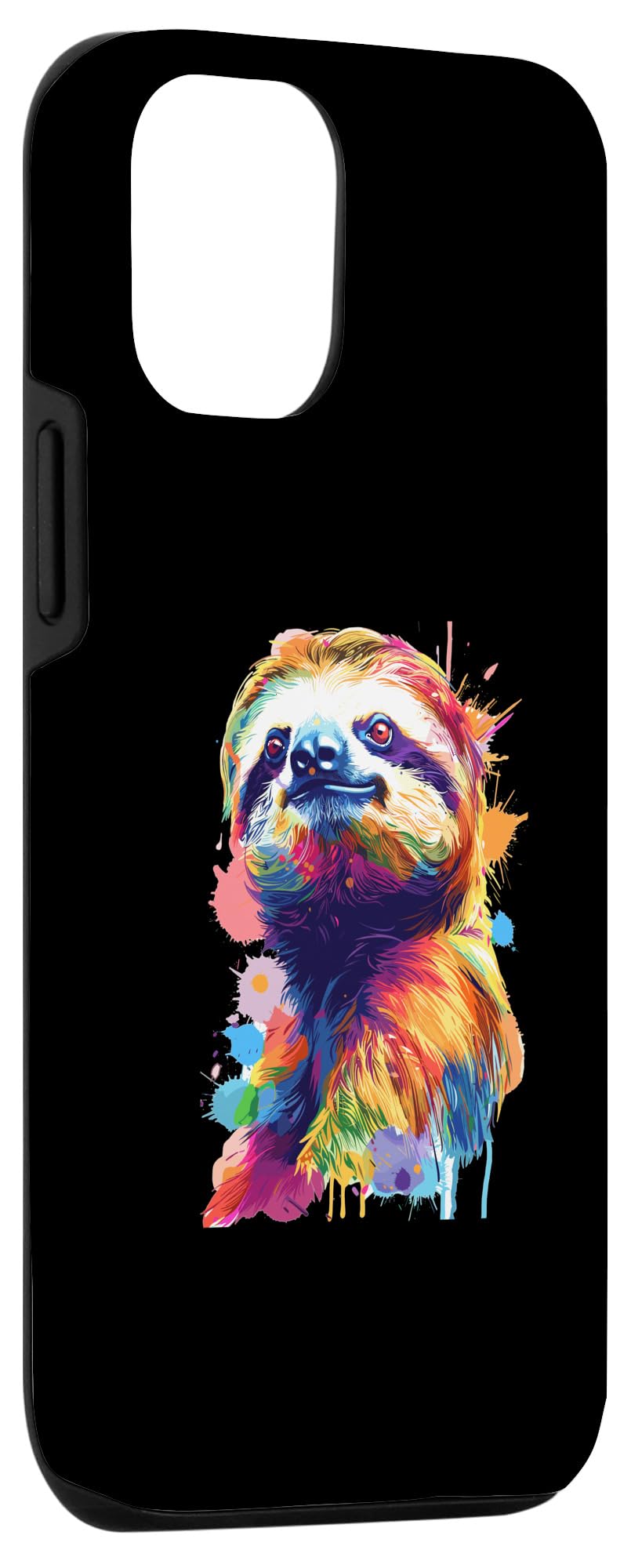 Amazon.co.jp: iPhone 15 カラフル ナマケモノ アート 鮮やかな虹色