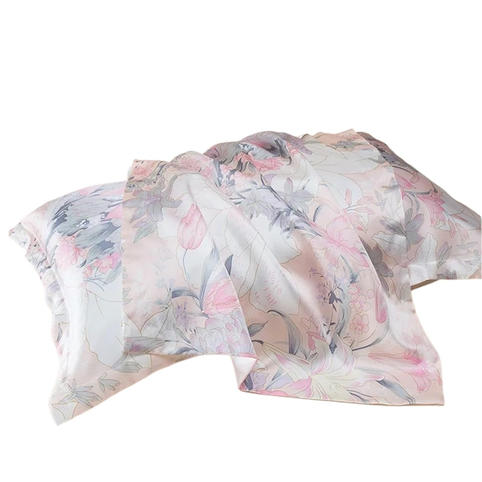 Silk Envelope Pillowcase 1pc Both Sides Mulberry Oxford Printed Multicolor Many Sizes for Bedding(Pink,51x76 cm)