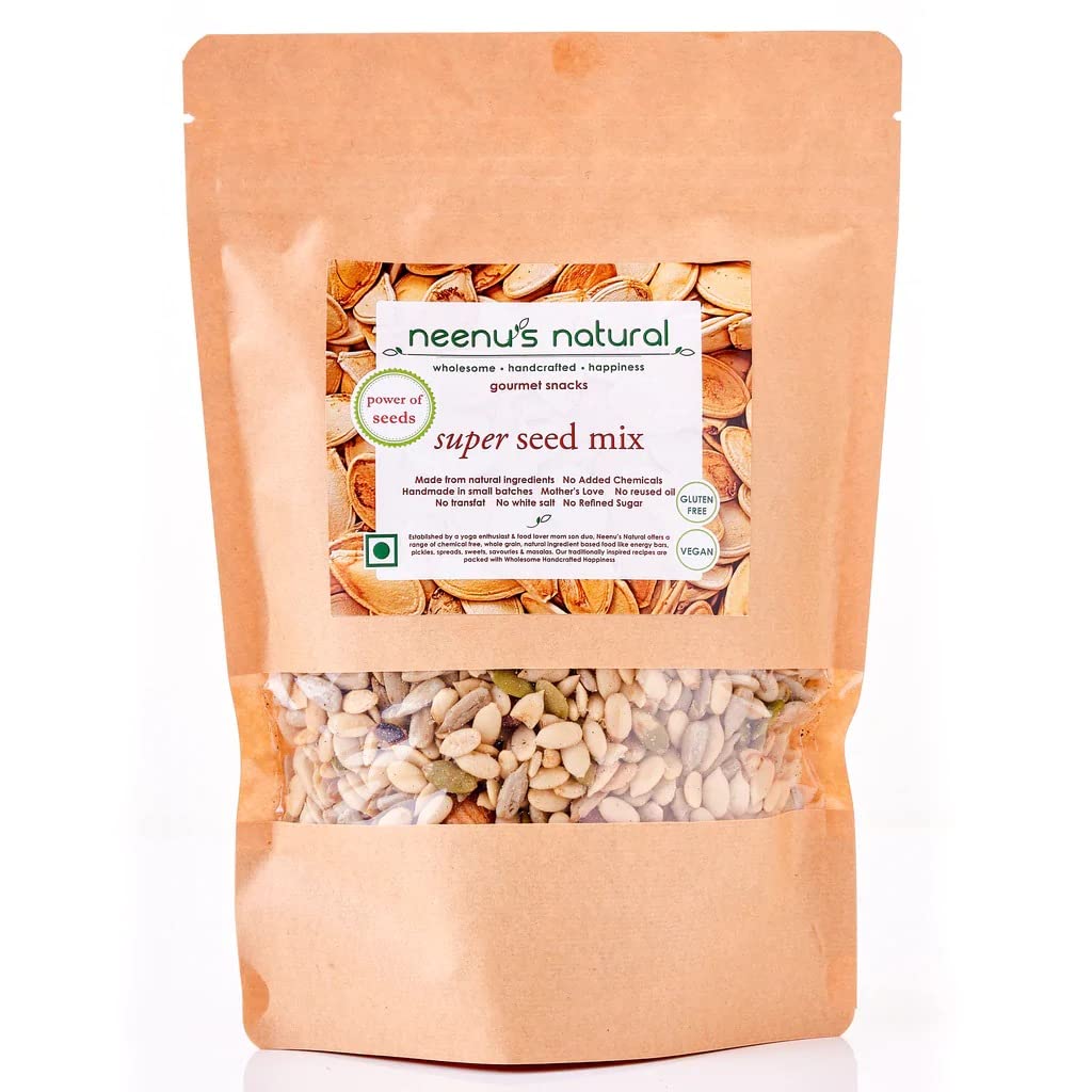 Neenus Natural Super Seed Mix (250gm) | A powerhouse of Protein, Vitamins and Minerals | Melon, Sunflower, Pumpkin and Almonds (B0BGSVDCNJ) Amazon Price History, Amazon Price Tracker