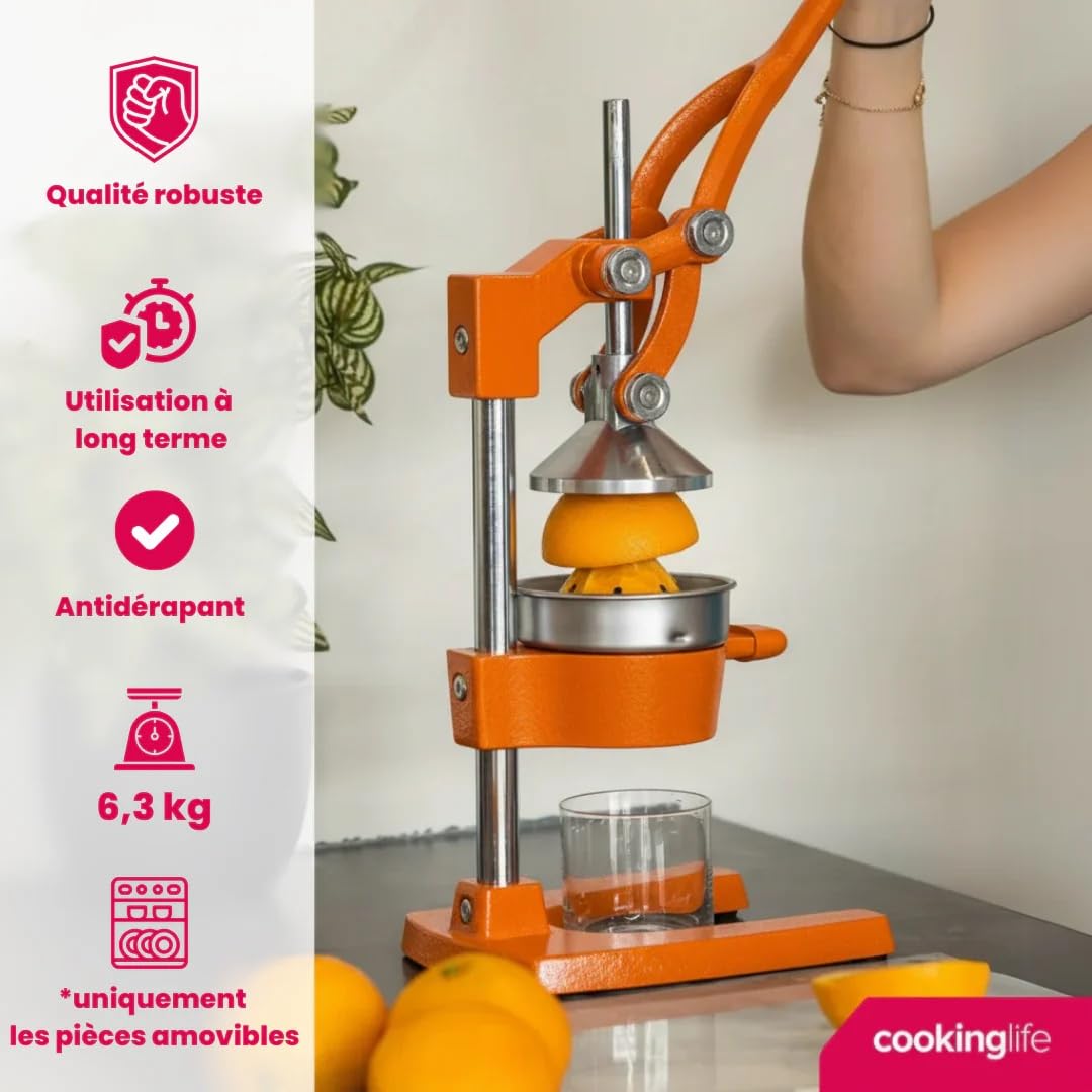 Centrifugeuse Cookinglife - Fonte - Modèle à levier - Noir
