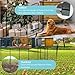 Yescom Dog Playpen Fence Outdoor for Yard, 8 Panels 47 inch Metal Garden Animal Barrier with Door, Heavy Duty Pet Kennel Exercise Pen for Medium/Large Breeds