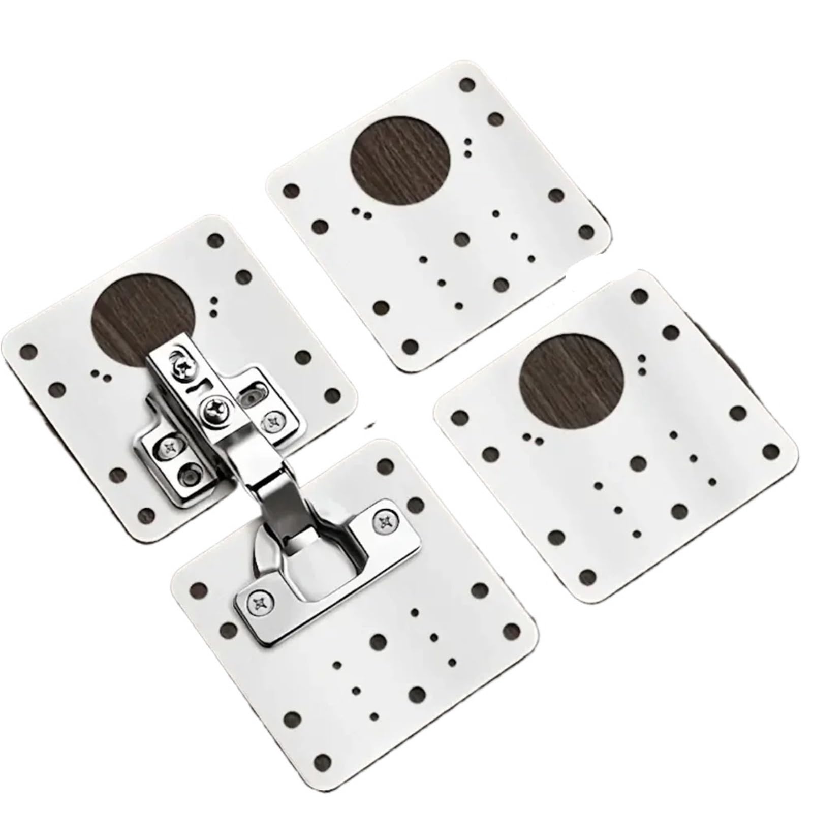 Kdhcvkz 10Pcs - 60Screws 10 Sets Of Stainless Steel Hinges Door Cabinet Hinge