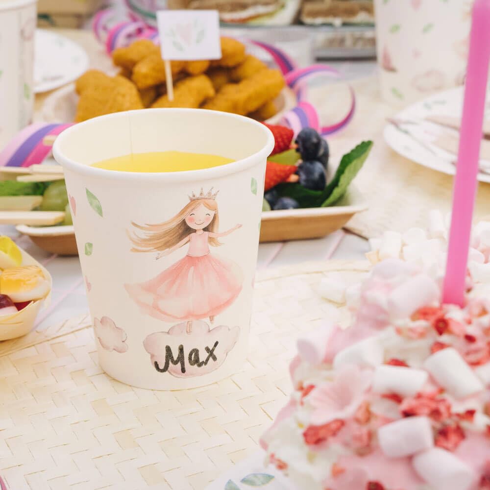 6 Gobelets En Carton Motif Poney Pour Anniversaire Fille - Décoration Fête Cheval