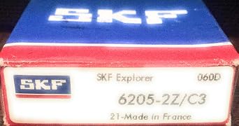 6205 ZZ/C3 SKF Deep Groove Ball Bearing 25x52x15