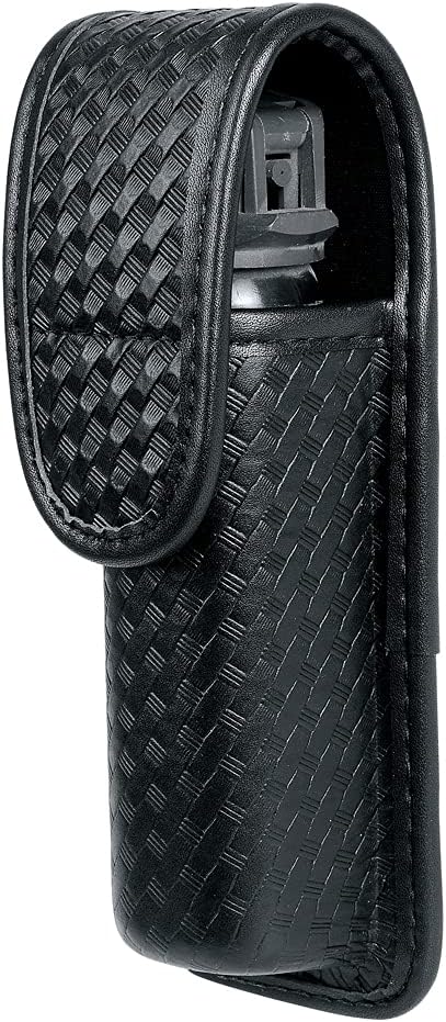Molded OC/Mace Spray Pouch, Top Flap Pepper Spray Holster OC/Mace Pepper Spray Black Pouch Hidden Snap(Small for MK3 and Large for MK4)