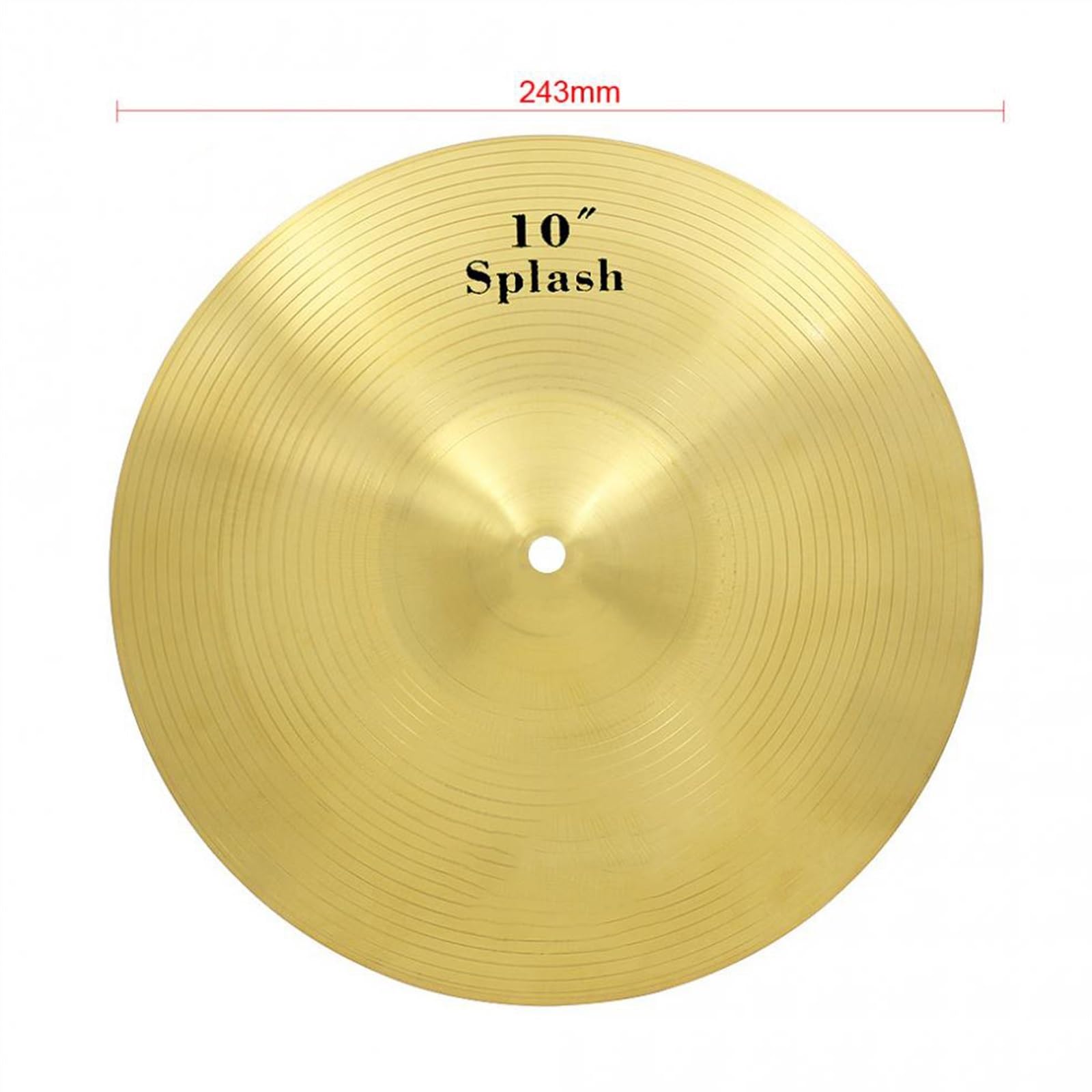 Tambour De Cymbale en Alliage De Laiton Splash Crash pour Instruments De Percussion Débutant Performance Professionnelle Cymbales pour débutants (Color : 10 inch)