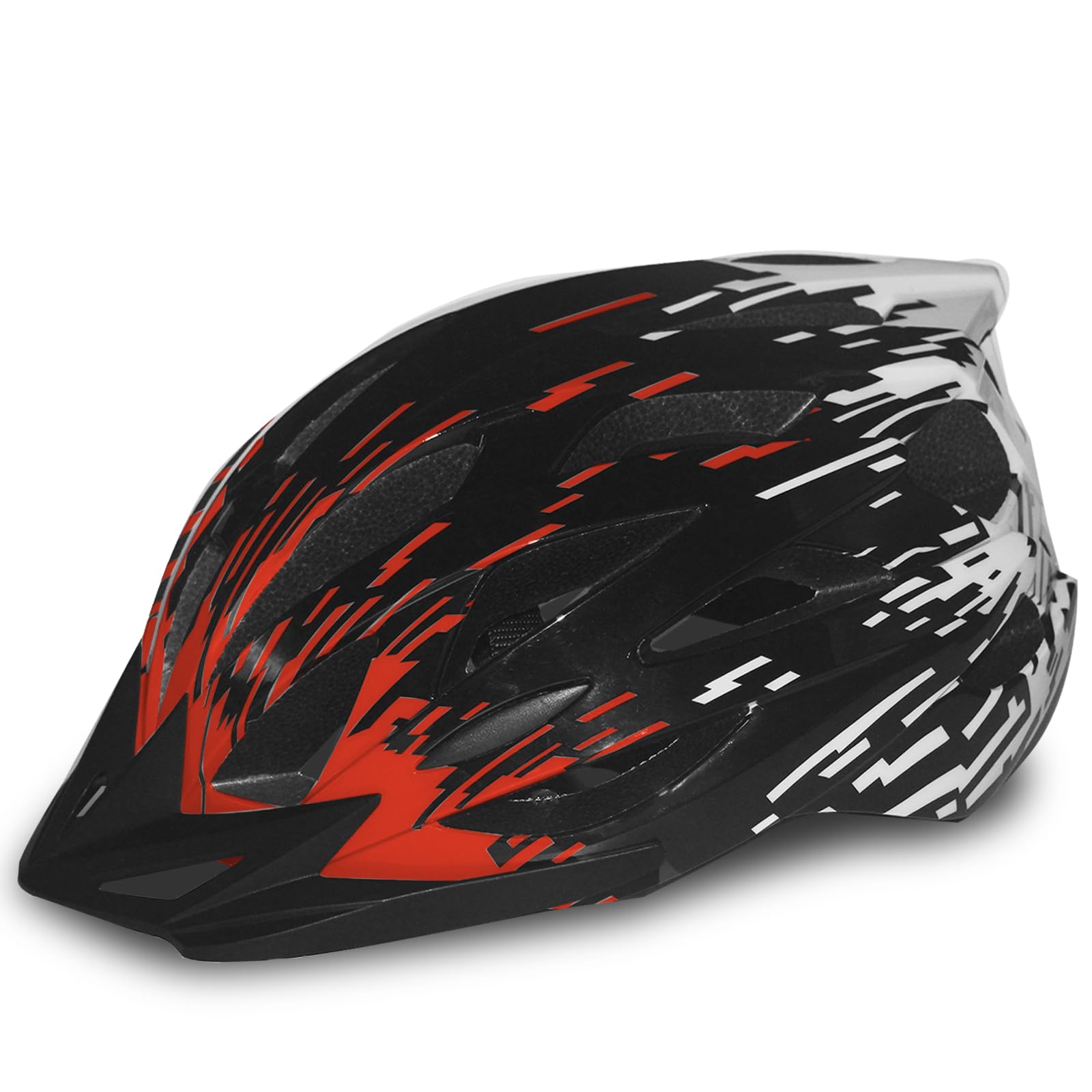 Road Bike Helmet Adult Men & Women, Adjustable Lightweight Design (22-24.5 Inches) - Vented, Removable Visor & Reflective White, for Day and Night Commuting & Sports | CPSC Certified