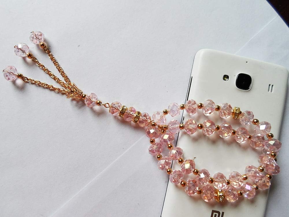 Gabcus Cheap Whole-Sale Pink Crystal Muslim Rosary Bracelet,2 Layer Muslim Religious tasbih Prayer Beads Bracelet for Wedding Gifts