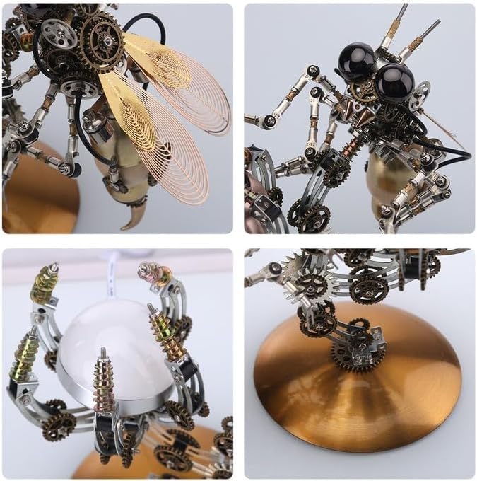 Puzzle metalowe 3D dla dorosłych, mechaniczna metalowa lampa biurkowa z pszczołami, zestaw modeli do składania, zestaw do samodzielnego montażu łamigłówka,dla dorosłych prezent urodzinowy 627 szt.
