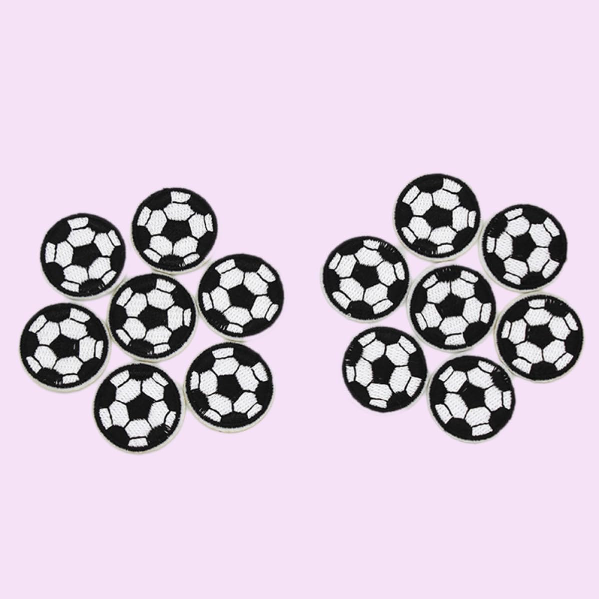 10 Parches Bordados de Fútbol Ideales para Manualidades y Proyectos de Arte DIY, Cubre Agujeros Fácilmente para Coser en Ropa y Bolsos de Tejido