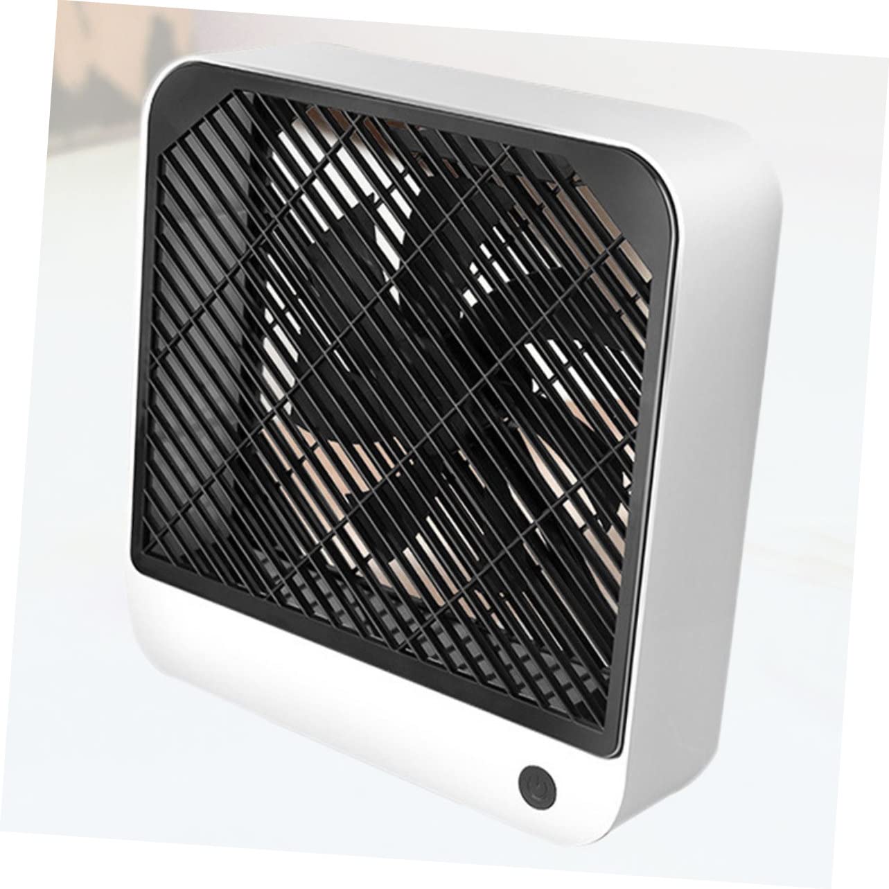 Cabilock Ventilatore da Tavolo Mini USB Bianco in Plastico Ricaricabile | Vacanze Estive, Decorazioni Scuola, Batteria a Lunga Durata, Uso su Scrivania