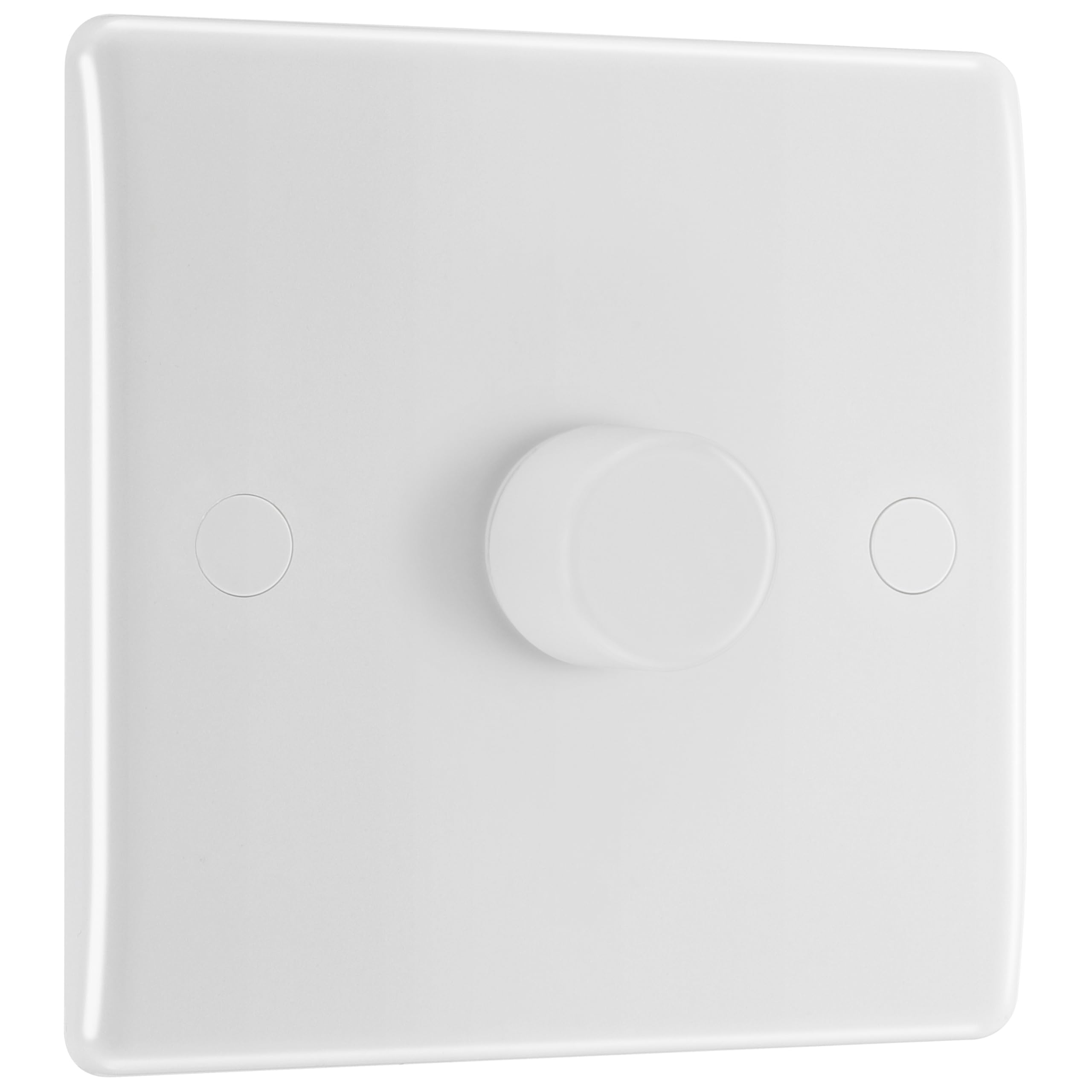 BG Smart Single Master/Primary Wall Dimmer Light Switch, Wi-Fi, App, Voice Assistant and Manual Control, 2-Way, Round Edge, 800 Series, White Moulded, 881M/HC