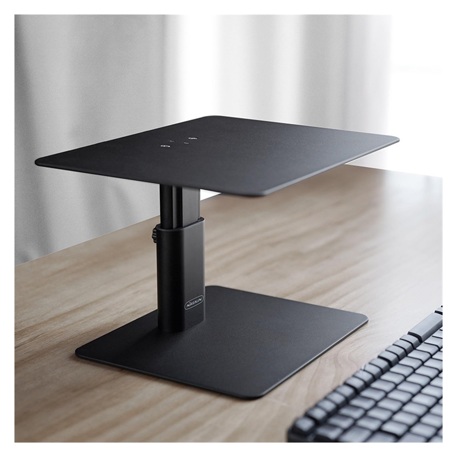 Support de moniteur noir réglable pour optimiser le télétravail