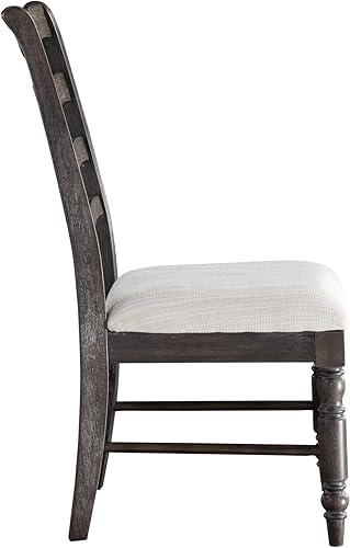 Miniatura 4 de Steve Silver Hutchins - Construcción de acacia y madera dura, fácil montaje, cómodo asiento tapizado, acabado espresso polvoriento, juego de 2