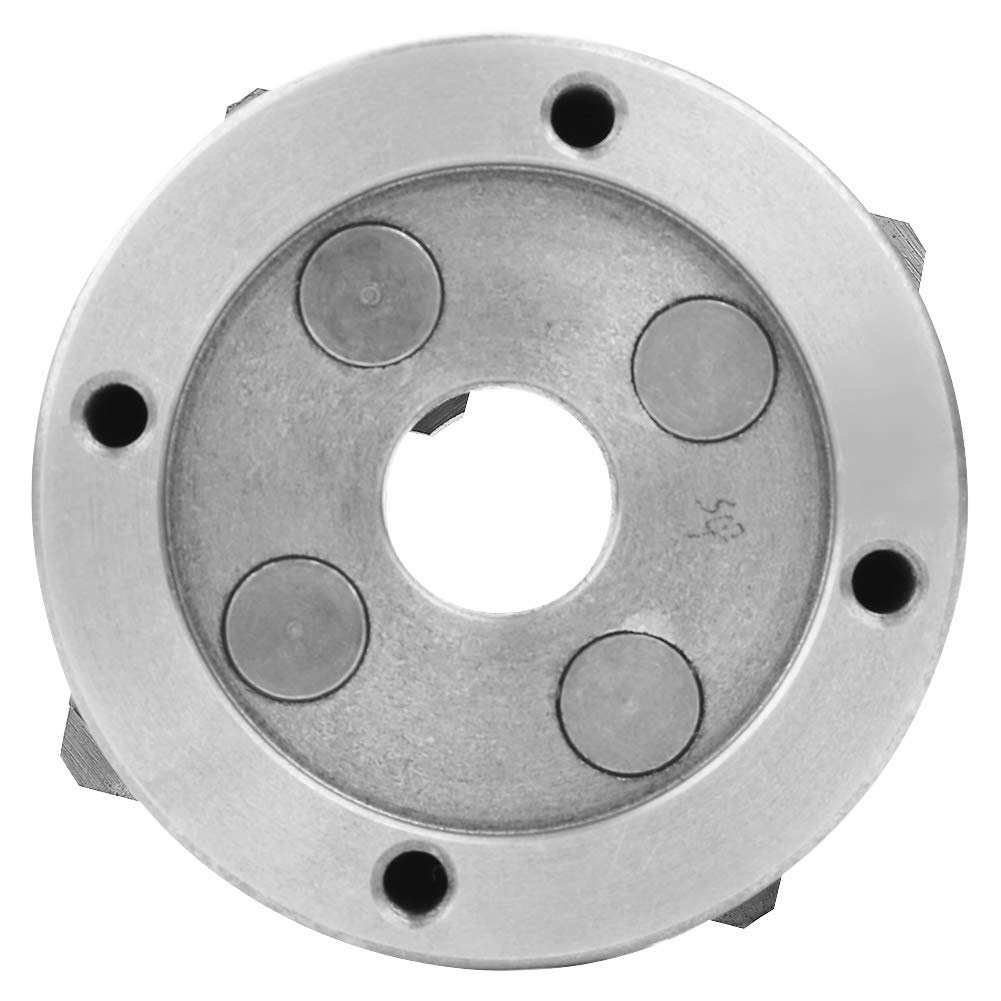 SANOU K72-100 Mandrin à 4 Mâchoires K72-100 Accessoires de Tour à Métaux Réversibles Indépendants 100 MM 3,93 Pouces de Diamètre avec Clé 4 Vis
