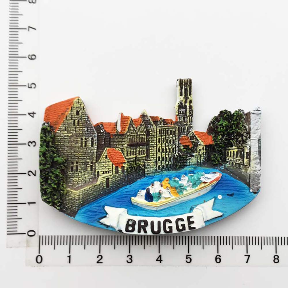 3D Brugge Bruges Belgium Refrigerator Fridge Magnet Tourist Souvenirs Handmade Resin Craft Magnetic Stickers Home Kitchen Decoration Travel Gift - Image 5