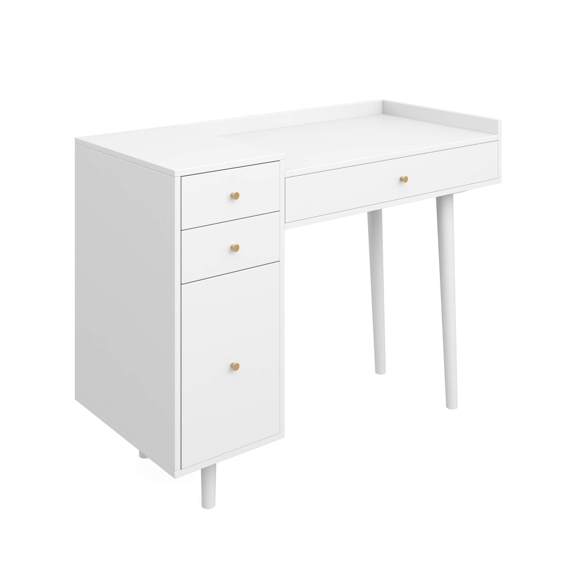 Nathan James Daisy Vanity Dressing Table or Makeup Desk with 4Drawers