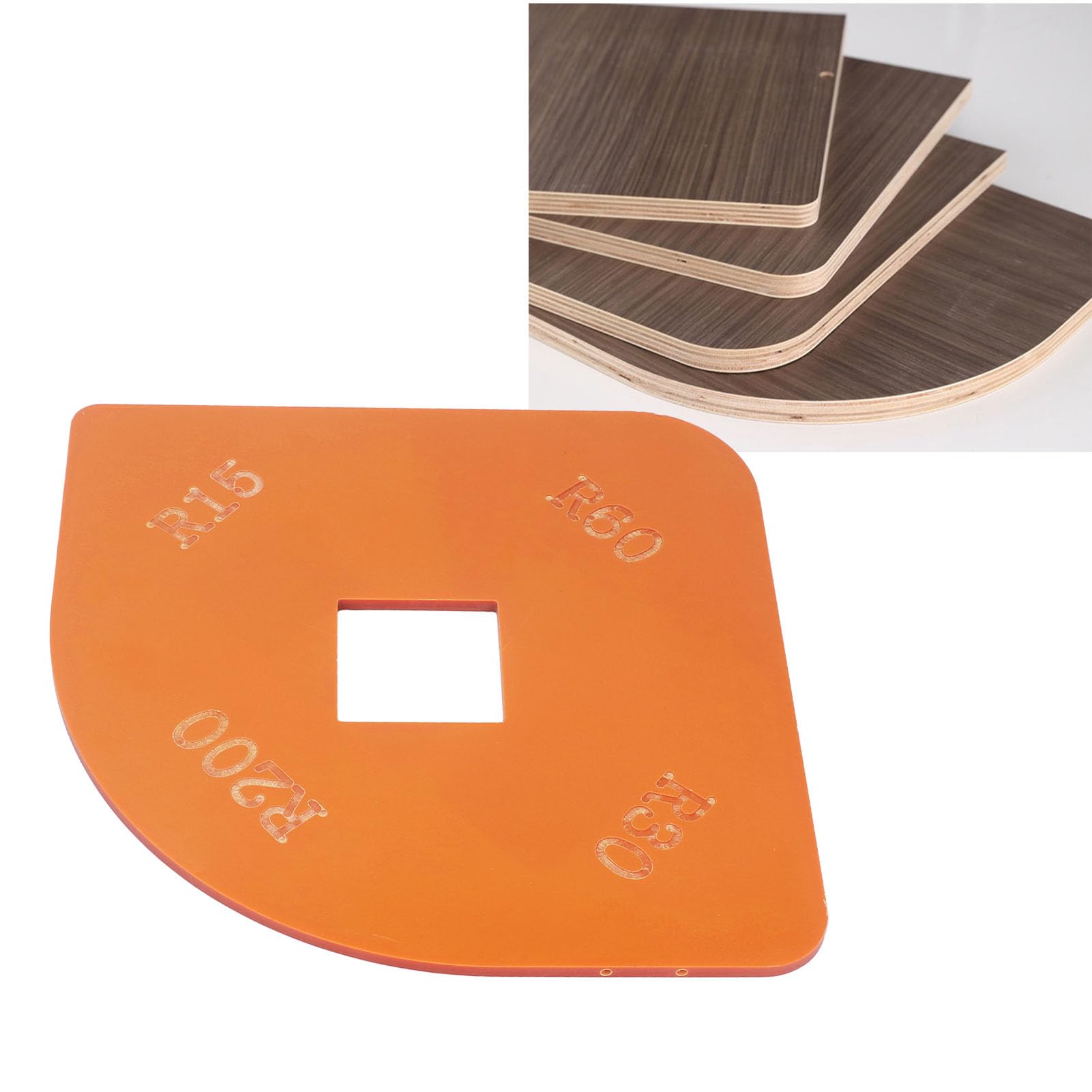 Radius Jig Router Schablone R15 R30 R60 R200 Abgerundete Ecken Locator Eckradius Anleitung Zum Schneiden von Schränken und Holzarbeiten