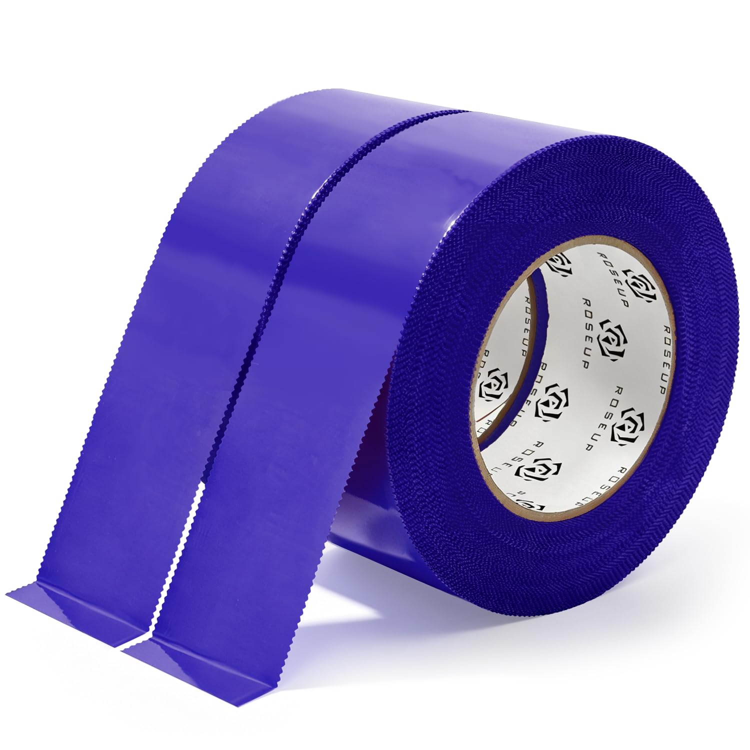 ROSEUP Cinta de estuco azul, 2 rollos de 2 pulgadas x 60 yardas, cinta de estuco azul resistente a los rayos UV, cinta adhesiva de polietileno impermeable para renovación del hogar, construcción