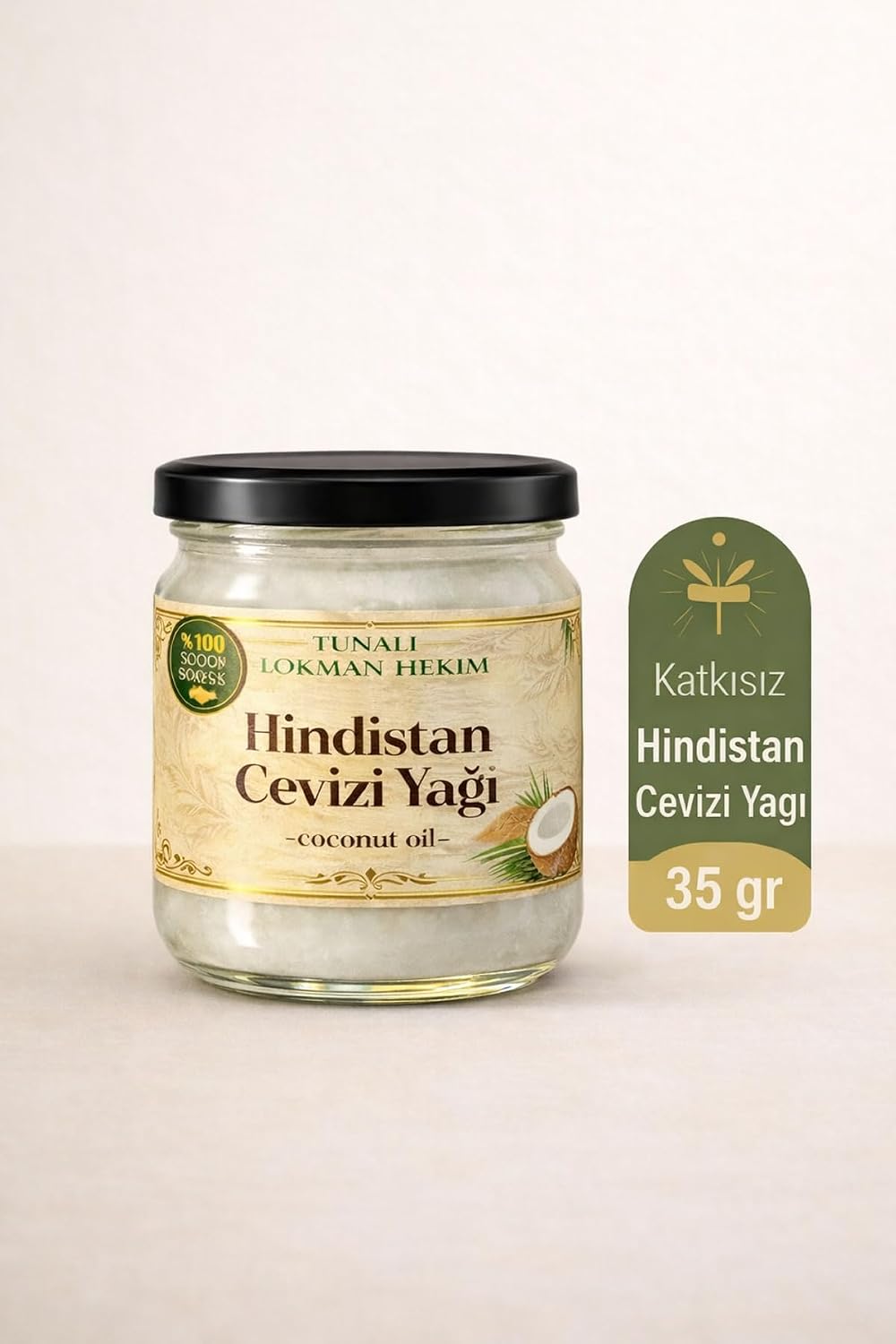 Katı Hindistan Cevizi Yağı Özel Üretim Net 35 Gr