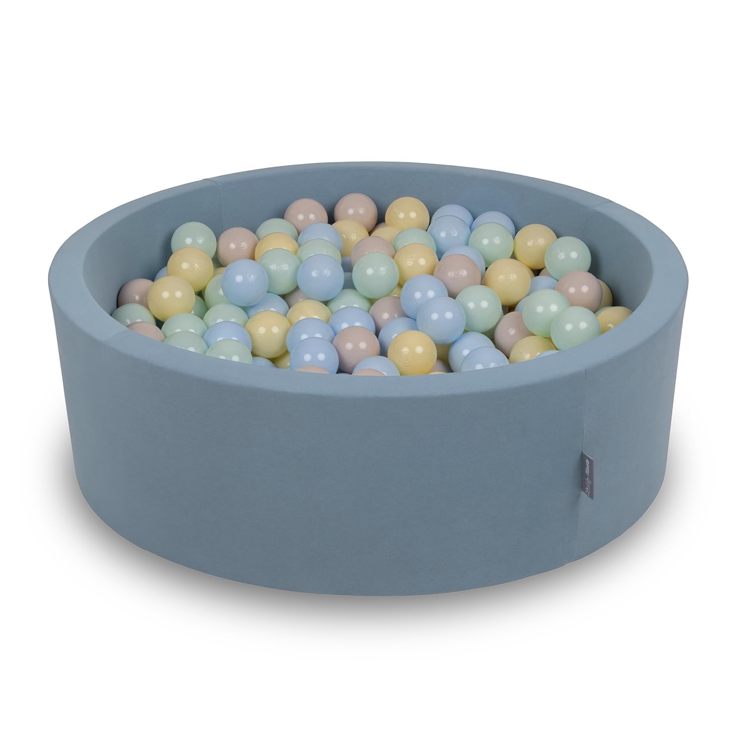 KiddyMoon Soft Ball Pit Round 90X30cm/200 Balls ∅ 7Cm/2.75In For Kids, Foam Ball Pool Baby Playballs — image 1