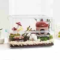 アクリル製ハムスター用ケージ Amazon | ハムスター ケージ 全透明アクリル製 超大空間45L 90度