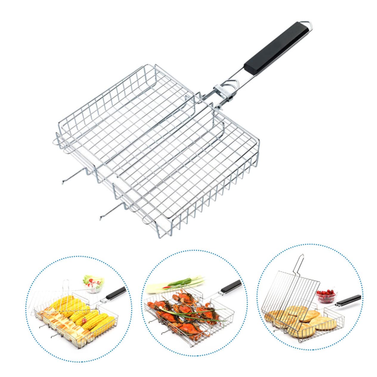 TOYANDONA Parrilla De Acero Inoxidable para Barbacoa Al Aire Herramienta para Asar Pescado Parrilla De Barbacoa Utensilio para De