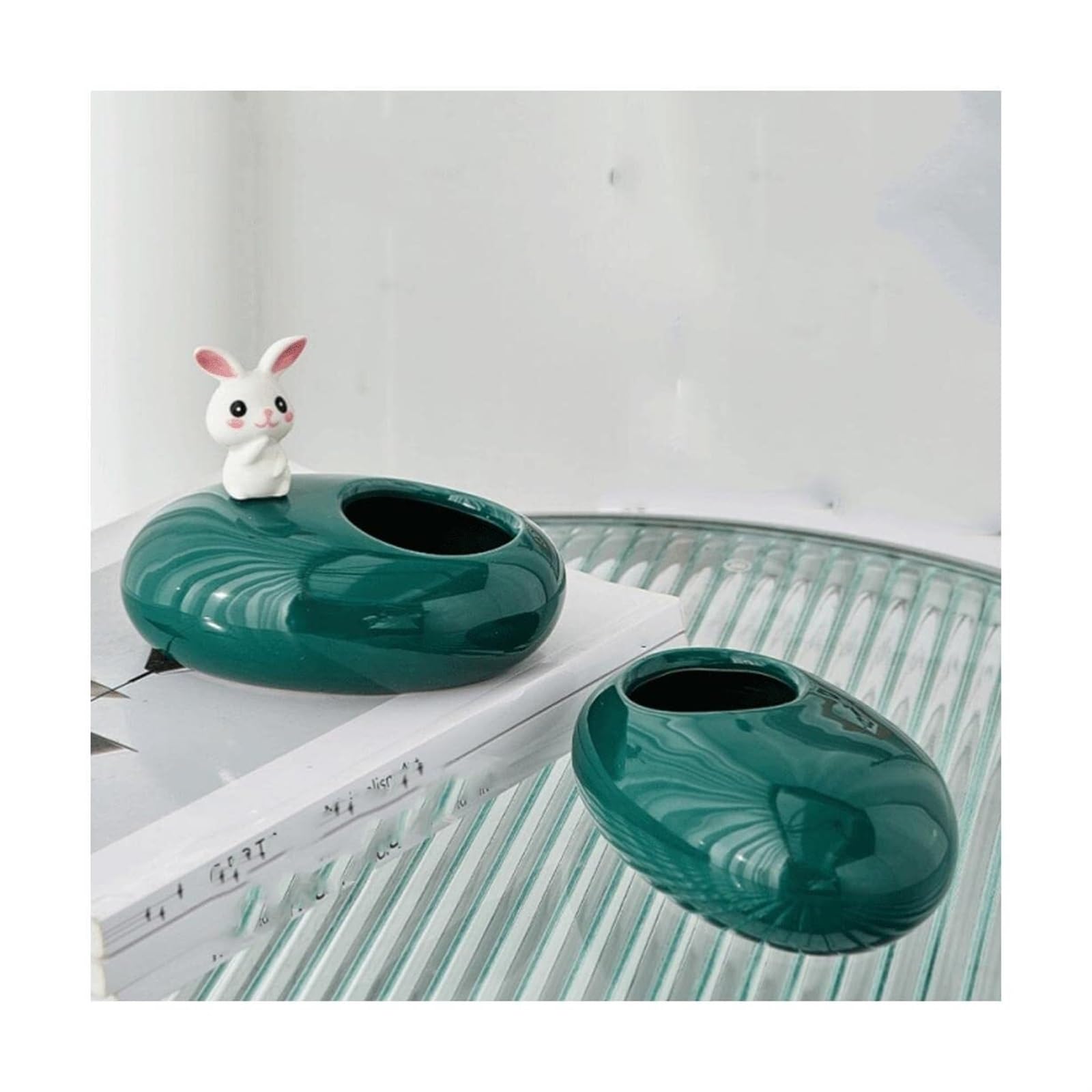 Popielniczka Stołowa, Elegancka Kreatywna Ceramiczna Popielniczka Anty-muchowa Popielniczka Do Cygar Do Użytku Wewnątrz Popielniczka do Baru(Green-a)