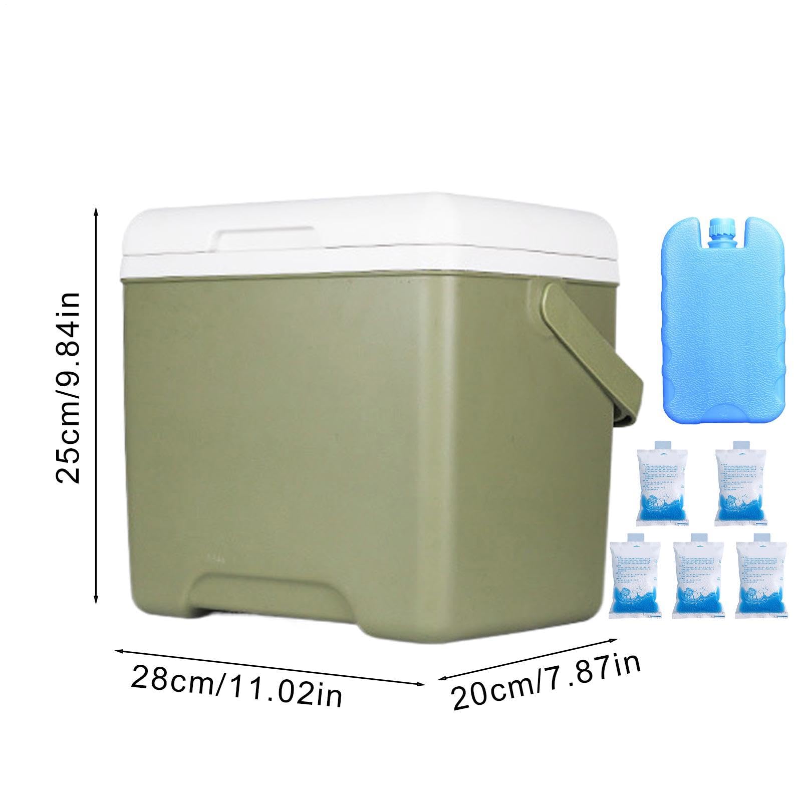 Termoizolacyjna Lodówka 13,8 L Duża Pojemność, Szczelna, Z Uchwytem | Twarda chłodziarka Chiller na Outdoor, Kemping, Wędkarstwo, Tailgating, Wędrówki, Plażę, Podróże,
