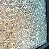 Cinbee 3D Fensterfolie Blickdichte Sichtschutzfolie Selbsthaftend Retro Dekorfolie für Fenster Glastür Möbelschränke (44.5x200)
