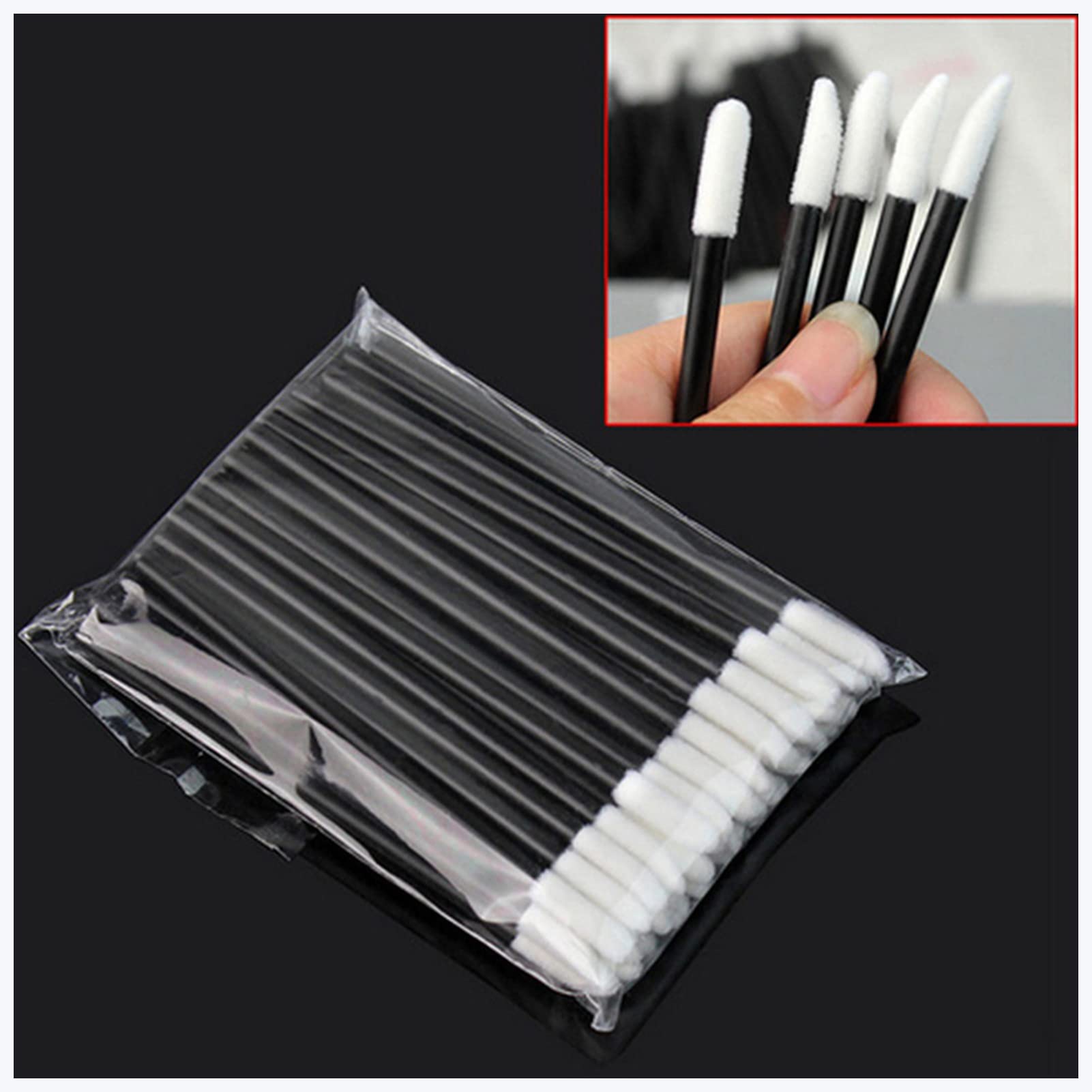 Make up Pinsel 500/1000. Stck Einweg-Lip-Pinsel Wimpern Make-ups Pinsel Pleapl Erweiterung Mascara Applikator Lippenstift Zauberstäbe Set Makeup-Werkzeuge Make up Pinsel Set(500pcs)