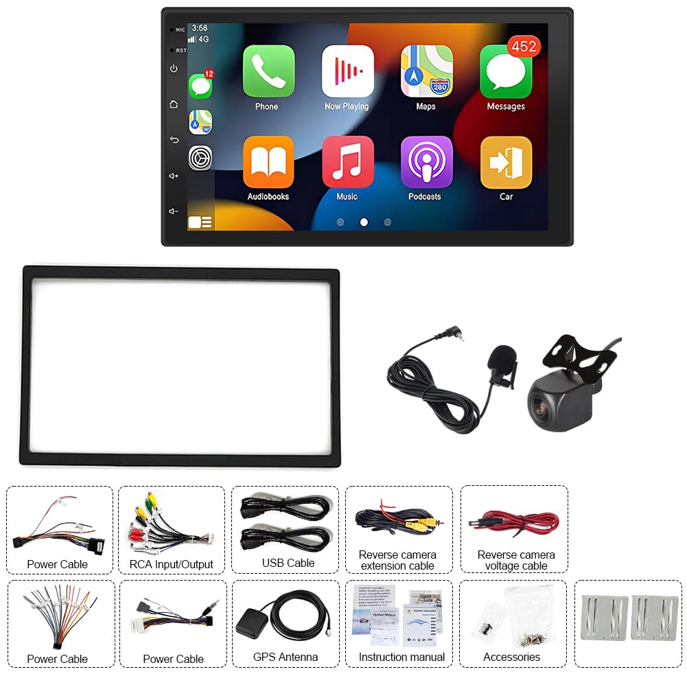 2+32G Android 13 Autoradio Stereo per Nissan Juke F15 2010-2011 con Carplay Android Auto, 7 pollici Touch Screen Radio Lettore Multimediale con navigazione GPS Mirror Link FM RDS SWC Schermo diviso