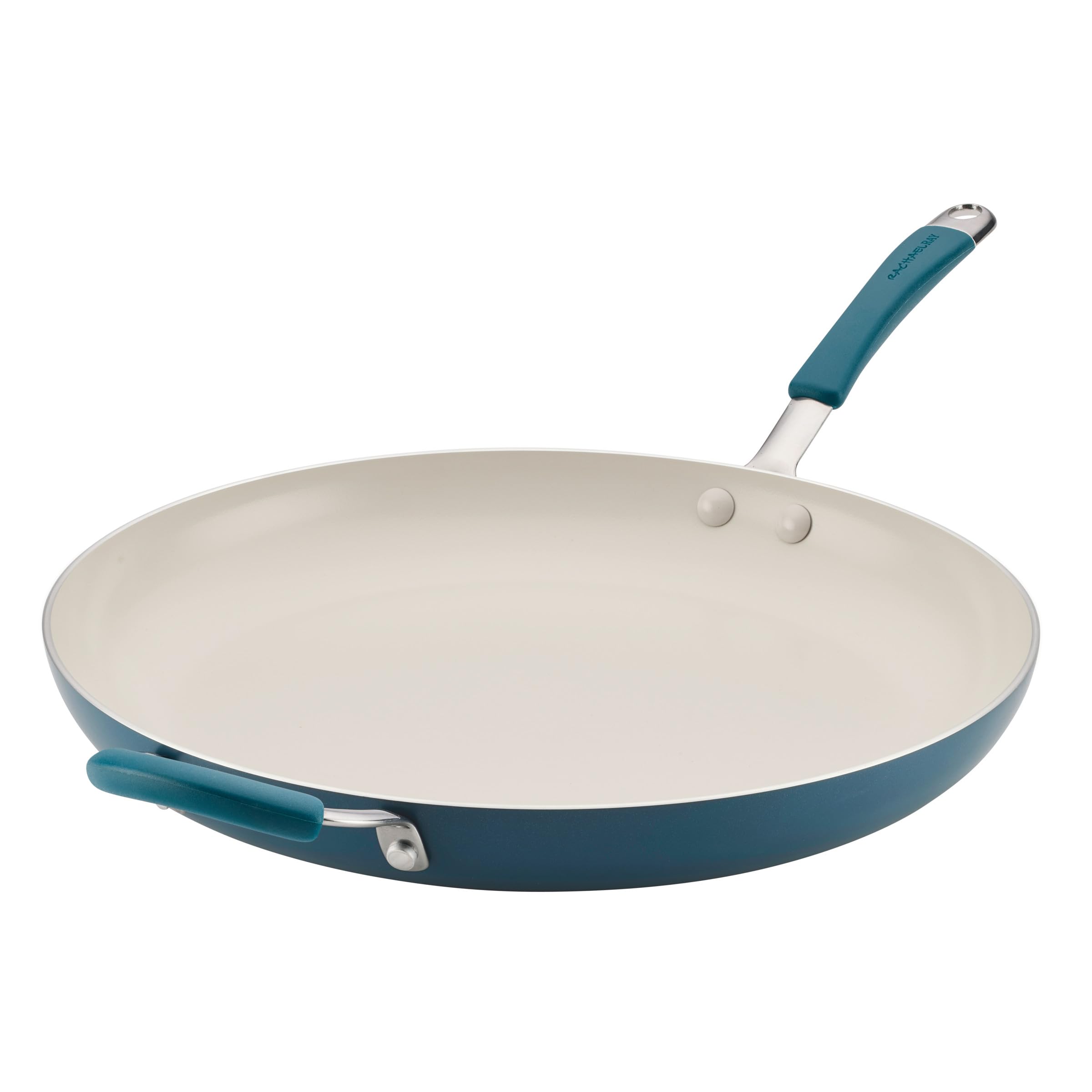 Photo 1 of Ceramic Nonstick Frying Pan/Skillet, Dishwasher Safe, 14 Inch Open Fry Pan - Marine Blue