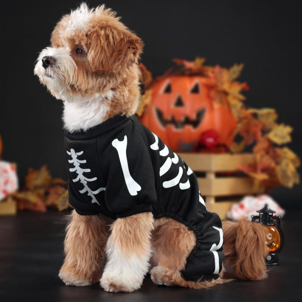Disfraz Esqueleto Luminoso para Perro Tamaño M miniatura 6