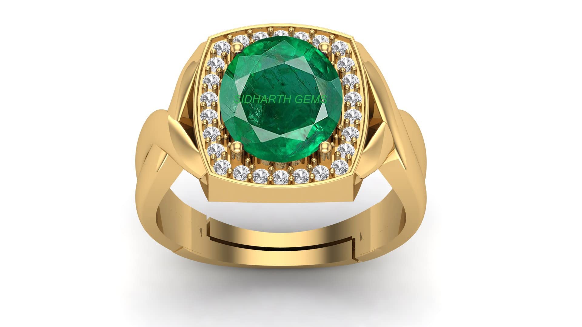 Sidharth gems 6.25 Ratti 5.00 Carat Certified Natural Emerald Panna Panchdhatu Adjustable Rashi Ratan Gold Plating Ring for Astrological Purpose Men & Women (B08RDW17CX) Amazon Price History, Amazon Price Tracker