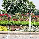 【MULTIFUNCIONAL】 El soporte de flores arqueado se puede utilizar para rosas trepadoras, hortensias, pasiflora, clemátide, gloria de la mañana, etc. Es adecuado para decoración de arcos de boda, decoración de jardín, guirnalda de uva, marco de uva, lámpara de hadas, tela, flores, hojas verdes , etc.no solo pueden acomodar y apoyar plantas y vegetales, sino que también brindan soporte para el crecimiento de las plantas