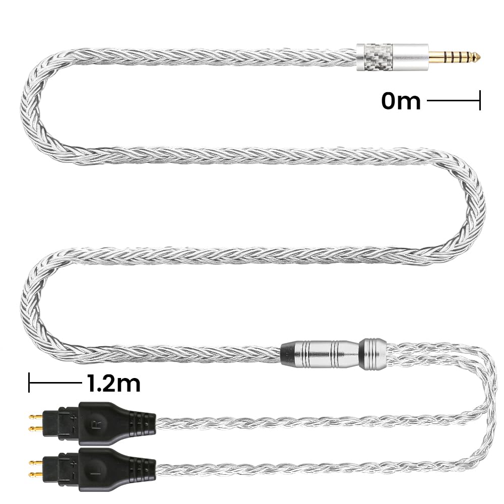 Tirstrup Replacement Cable for SENNHEISER Headphones HD650 HD600 HD580 HD535 HD545 HD565 HD265 with 4.4mm Plug (1.2m, 4.4mm)